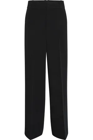 INWEAR Spodnie, Kobieta, Czarny, 2XS, Poliester, Spodnie z szerokimi nogawkami