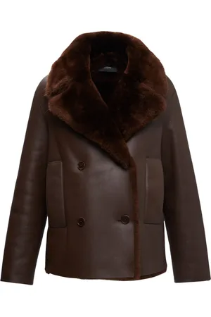 Joseph Kurtki, Kobieta, brązowy, L, Sztuczne futro, Kożuch Shearling w stylu Calla