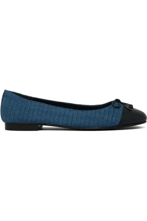 Tory Burch Buty, Kobieta, Niebieski, 37 EU, Bawełna, Baleriny z Kokardką