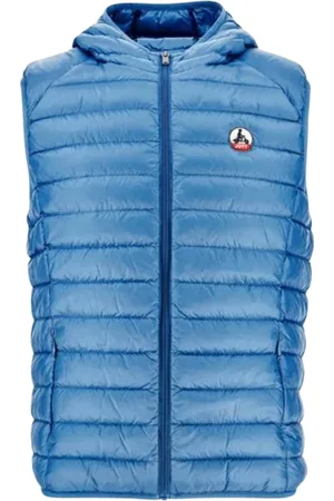Jott Kurtki, Mężczyzna, Niebieski, L, Bezrękawnik Puffer z Kapturem