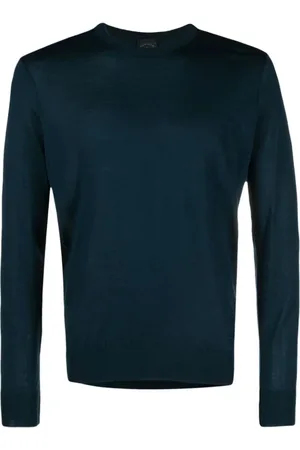 Paul & Shark Swetry, Mężczyzna, Niebieski, 3XL, Wełna, Sweter z okrągłym dekoltem