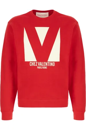 VALENTINO GARAVANI Bluzy, Mężczyzna, Czerwony, M, Len, Felpe Sweatshirt