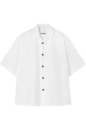 Jil Sander Koszule, Mężczyzna, Biały, L, Bawełna, Koszula z krótkim rękawem