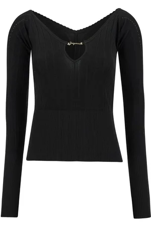 Jacquemus Swetry, Kobieta, Czarny, M, Poliester, Le Haut Pralu