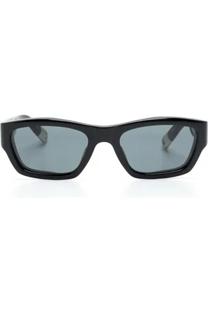 Jacquemus Akcesoria, Mężczyzna, Czarny, ONE SIZE, Okulary przeciwsłoneczne z trapezoidalnymi oprawkami
