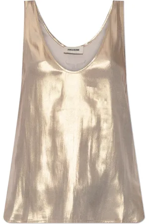 Zadig & Voltaire Koszulki, Kobieta, Żółty, S, Satyna, Tarys Top