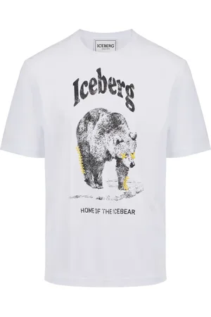 Iceberg Koszulki, Mężczyzna, Biały, 2XL, T-shirt o klasycznym kroju