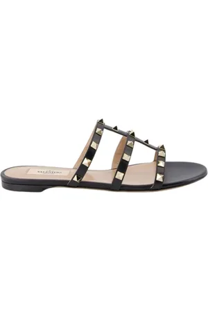VALENTINO GARAVANI Buty, Kobieta, Czarny, 37 EU, Skóra, Klapki Rockstud