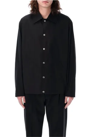 Jil Sander Koszule, Mężczyzna, Czarny, M, Bawełna, Logo Jacket