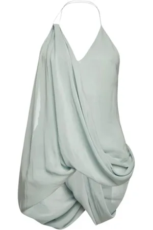 Jacquemus Koszulki, Kobieta, Niebieski, M, Lekka asymetryczna bluzka