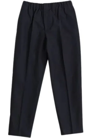 Jil Sander Spodnie, Mężczyzna, Czarny, M, Bawełna, Granatowe bawełniane spodnie casualowe