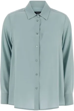 Max Mara Bluzki, Kobieta, Niebieski, XL, Koszule Weekendowe