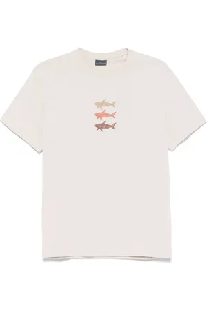 Paul & Shark Koszulki, Mężczyzna, Beżowy, L, Bawełna, Bawełniany T-shirt