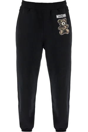 Moschino Spodnie, Mężczyzna, Czarny, L, Teddy Bear Joggers
