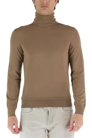 Tom Ford Swetry, Mężczyzna, brązowy, L, Wełna, Golf