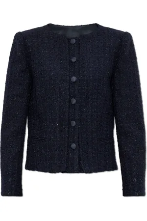 Emporio Armani Kurtki, Kobieta, Niebieski, M, Tweed, Żakiet tweedowy