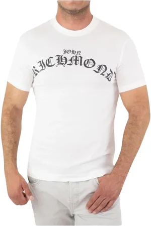 John Richmond Koszulki, Mężczyzna, Biały, XL, Bawełna, Modny T-shirt