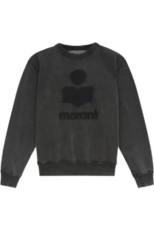 Isabel Marant Bluzy, Mężczyzna, Szary, XL, Bawełna, Bawełniana bluza z logo