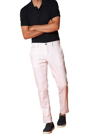 Masons Spodnie, Mężczyzna, Biały, L, Bawełna, Białe Spodnie Chino Slim Fit
