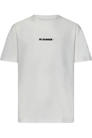 Jil Sander Koszulki, Mężczyzna, Biały, S, Bawełna, T-shirt o luźnym kroju z logo