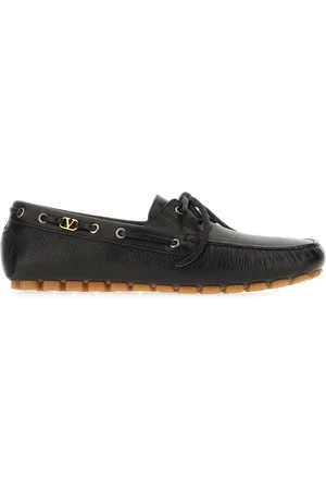 VALENTINO GARAVANI Buty, Mężczyzna, Czarny, 39 1/2 EU, Len, Moccasters