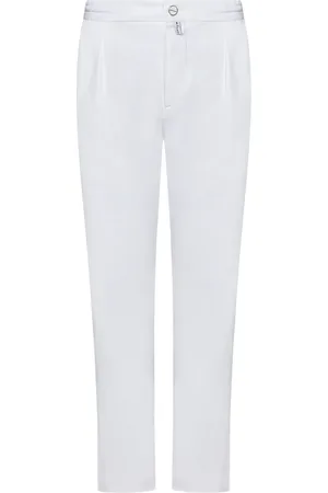 Kiton Spodnie, Mężczyzna, Biały, W36, Bawełna, Spodnie Tailored