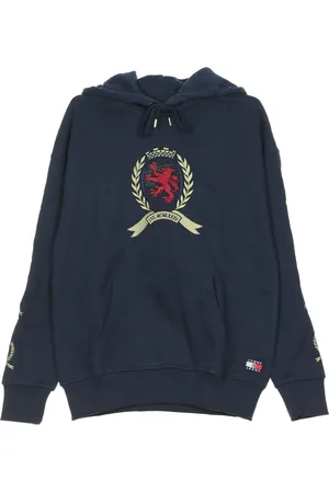 Tommy Hilfiger Bluzy, Kobieta, Niebieski, S, Bawełna, Bluza z kapturem Crest