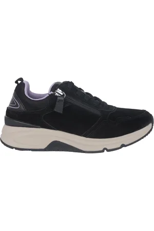 Gabor Buty, Kobieta, Czarny, 40 1/2 EU, Zamsz, Czarny rolujący sneaker dla kobiet