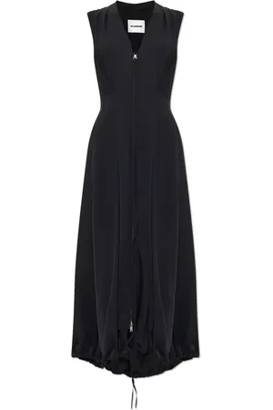 Jil Sander Sukienki, Kobieta, Czarny, M, Sukienka Midi Balloon