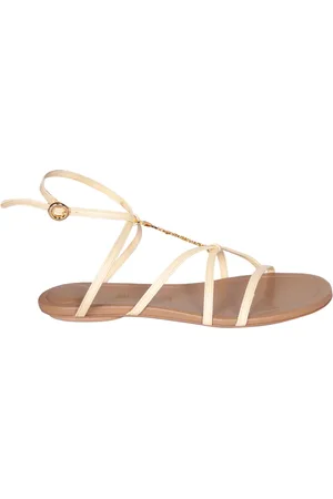Jacquemus Buty, Kobieta, Biały, 37 EU, Skóra, Les Sandales Pralu Plates