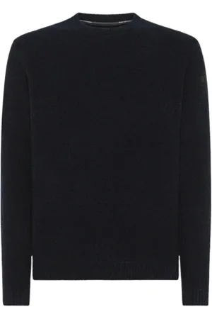 RRD Swetry, Mężczyzna, Niebieski, S, Bouclé Crew Neck Sweater