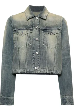 Kenzo Kurtki, Kobieta, Niebieski, M, Bawełna, Kurtka jeansowa Indigo z guzikami z logo