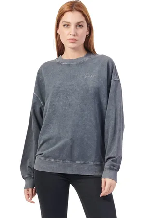 HUGO BOSS Bluzy, Kobieta, Czarny, S, Bluza dresowa z elastycznej tkaniny o swobodnym kroju