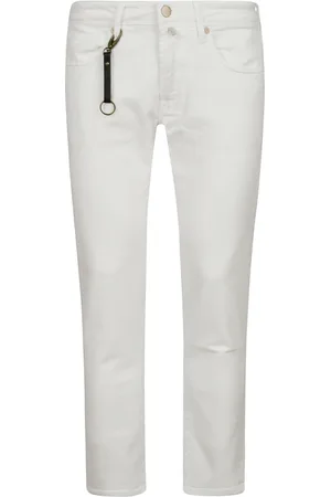Incotex Jeansy, Mężczyzna, Biały, W30, Bawełna, Jeansyy Slim-fit