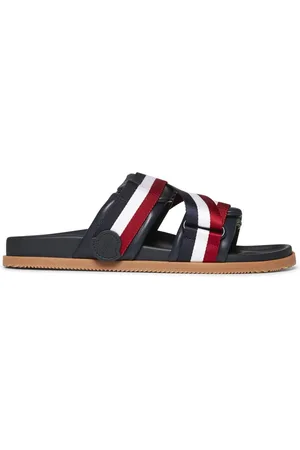 Moncler Buty, Mężczyzna, Niebieski, 45 EU, Niebieskie Slip-On Skórzane Sneakersy