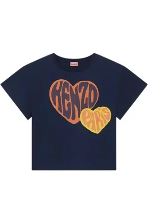 Kenzo Koszulki, Kobieta, Czarny, S, Bawełna, Koszulka T-Shirt Oversize z Sercem