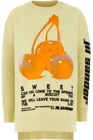 Jil Sander Swetry, Kobieta, Żółty, S, Wełna, Stylowa dzianina
