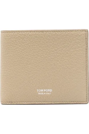 Tom Ford Akcesoria, Mężczyzna, Beżowy, ONE SIZE, Skóra, Smukły skórzany portfel