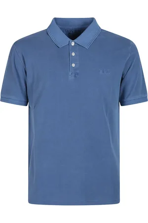Woolrich Koszulki, Mężczyzna, Niebieski, M, Bawełna, Klasyczna koszulka polo