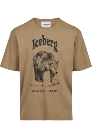 Iceberg Koszulki, Mężczyzna, Beżowy, M, T-shirt o regularnym kroju