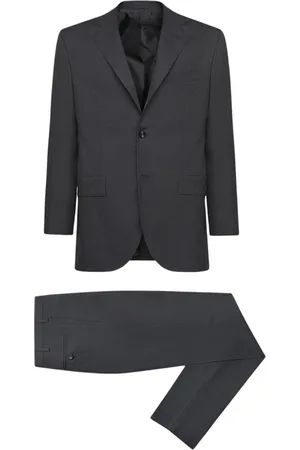 Kiton Garnitury, Mężczyzna, Szary, S, Wełna, Ciemnoszary Wełniany Garnitur Blue Diamond