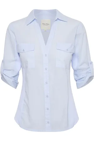 Part Two Bluzki, Kobieta, Niebieski, XL, Bawełna, Cortniapw Shirt 30305975