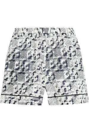 Tory Burch Szorty, Kobieta, Wielobarwność, M, Monogram Astretta Print Jedwabne Szorty