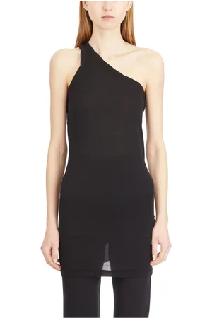 Rick Owens Koszulki, Kobieta, Czarny, S, Czarna bluzka na jedno ramię