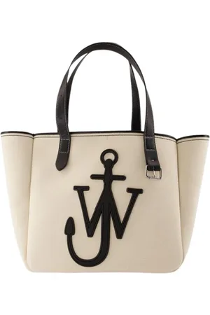 J.W.Anderson Torebki, unisex, Beżowy, ONE SIZE, Skóra, Biała, pikowana torba typu tote ze skóry