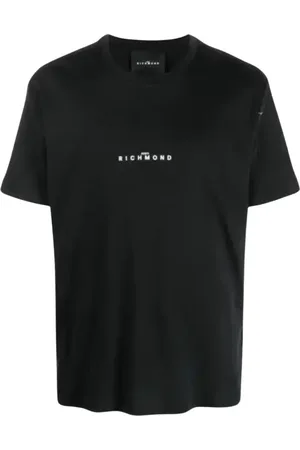 John Richmond Koszulki, Mężczyzna, Czarny, XL, Bawełna, Regularny T-Shirt