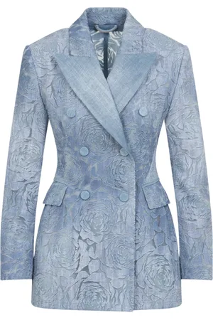 ERMANNO SCERVINO Kurtki, Kobieta, Niebieski, S, Niebieska Kurtka dla Kobiet