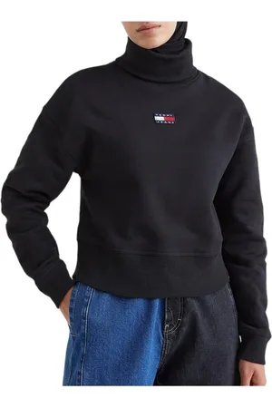 Tommy Hilfiger Swetry, Kobieta, Czarny, S, Bawełna, Golf TJW Bxy Crop