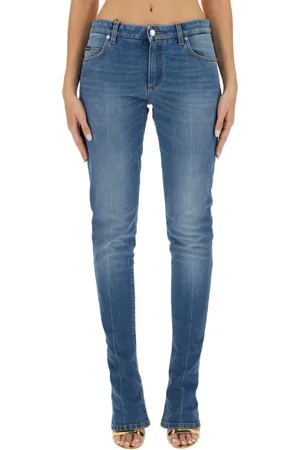 Dolce & Gabbana Jeansy, Kobieta, Niebieski, M, Denim, Slim Fit Denim Jeansy
