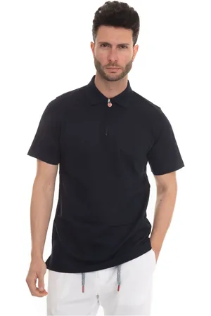 Kiton Koszulki, Mężczyzna, Niebieski, L, Bawełna, Polo Shirt z Krótkim Rękawem